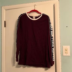 PINK Long Sleeve Dark Purple Shirt